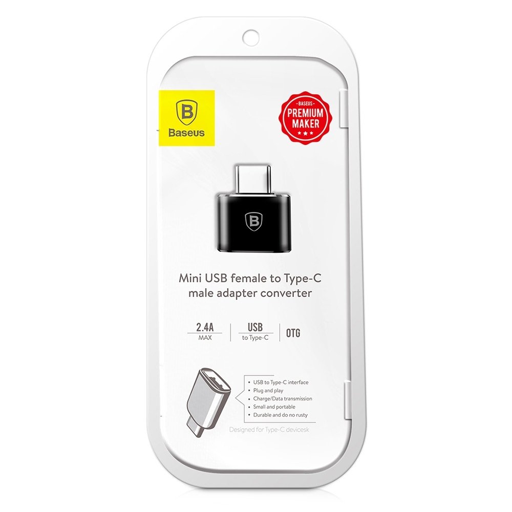 OTG-adapter USB-C - USB-A Baseus, Svart CATOTG-01