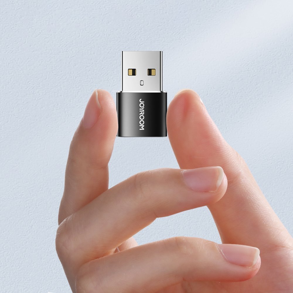 Adapter för data och laddning USB-C - USB-A Joyroom S-H152, Set med 2 stycken, Svart