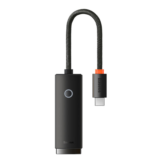 Baseus Lite nätverkskort, USB-C - RJ45, svart WKQXX000301