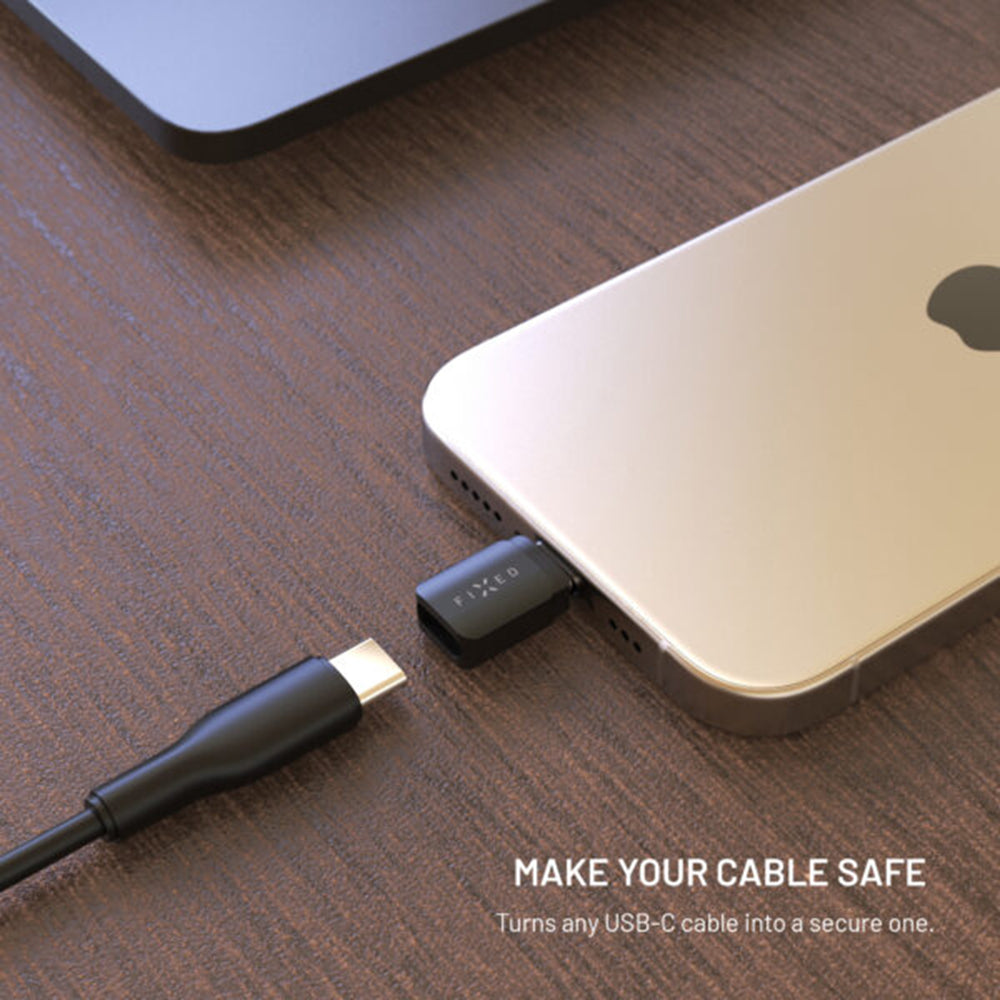 USB-adapter för datalåsning Fixed, USB-A / USB-C, 2in1, Svart