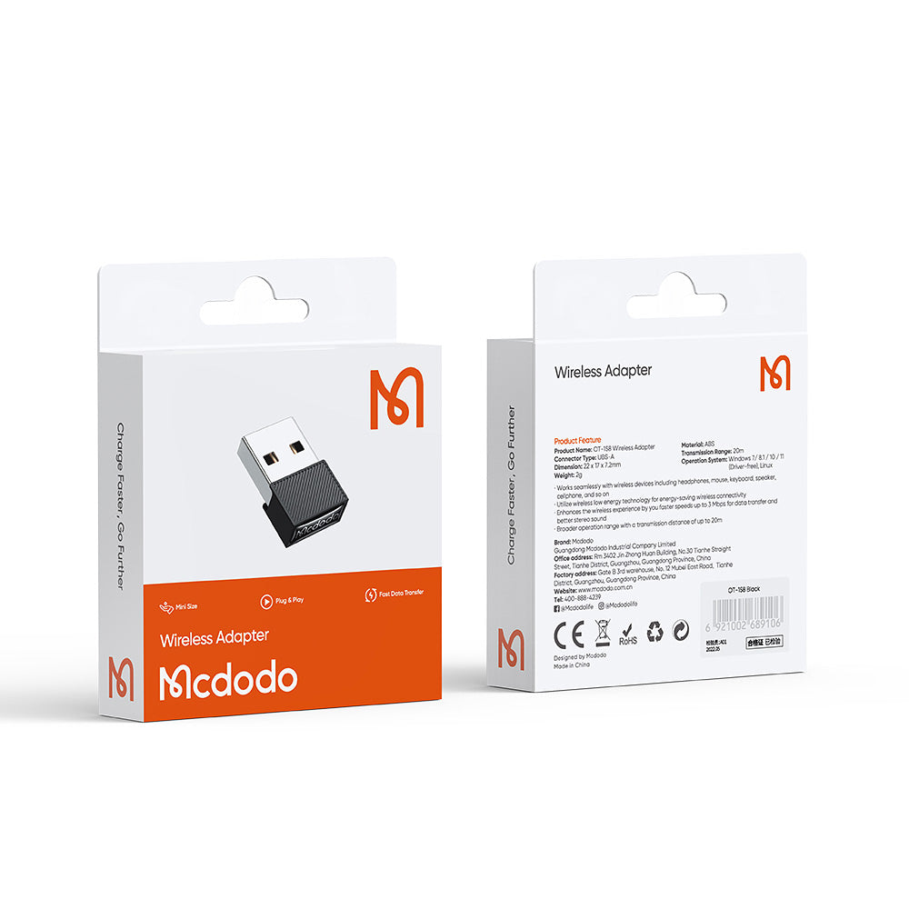 Trådlös adapter McDodo OT-1580, Svart