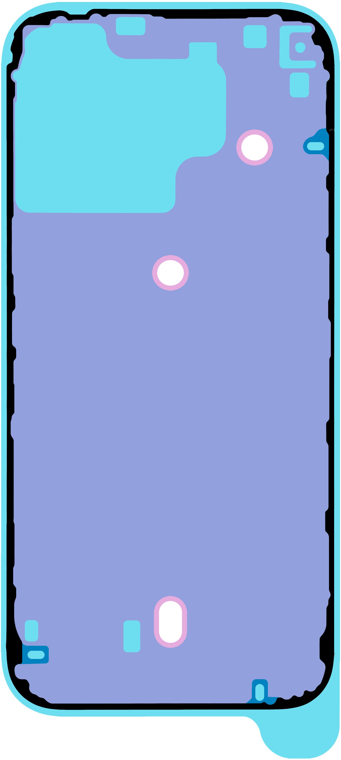 Apple iPhone 16 Pro Max Battery Cover Adhesive, Service Pack 923-11072