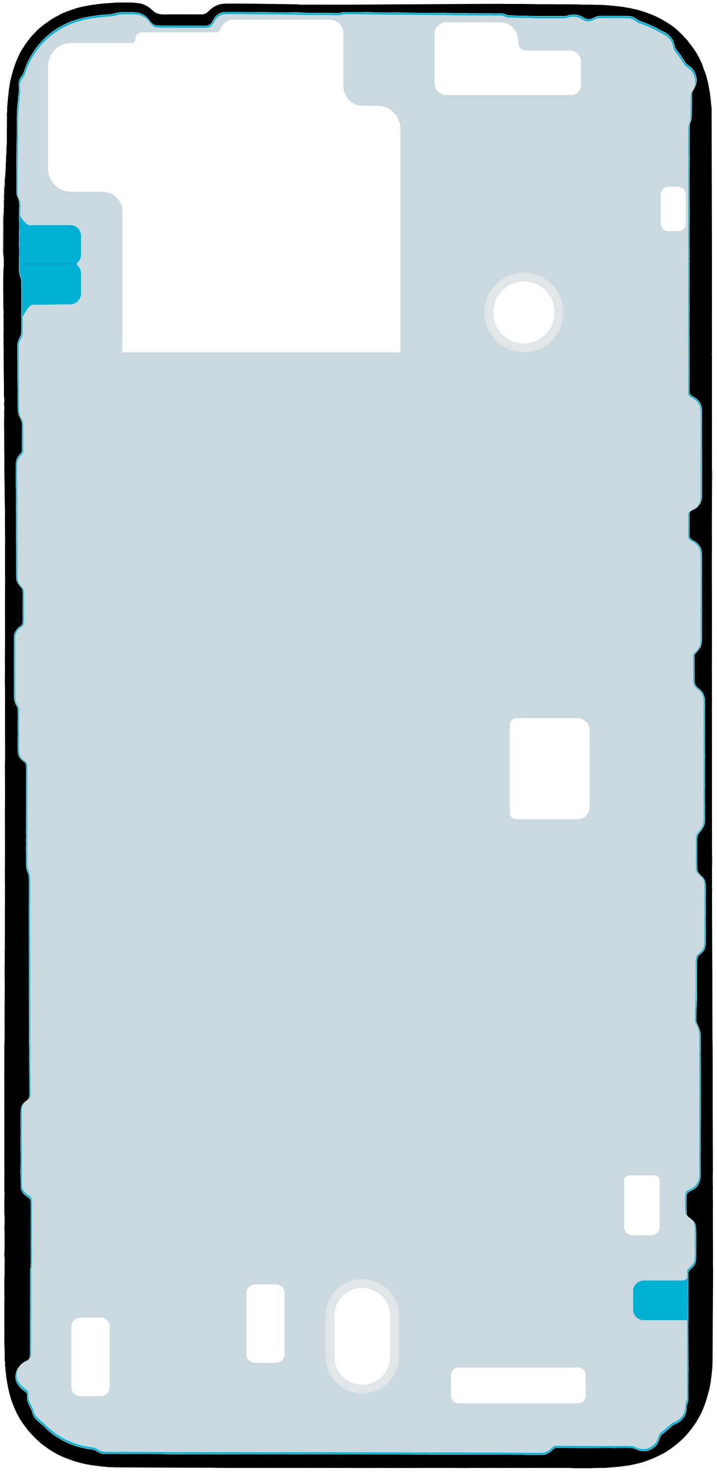 Lim för batterilucka Apple iPhone 14, Service Pack 923-08091