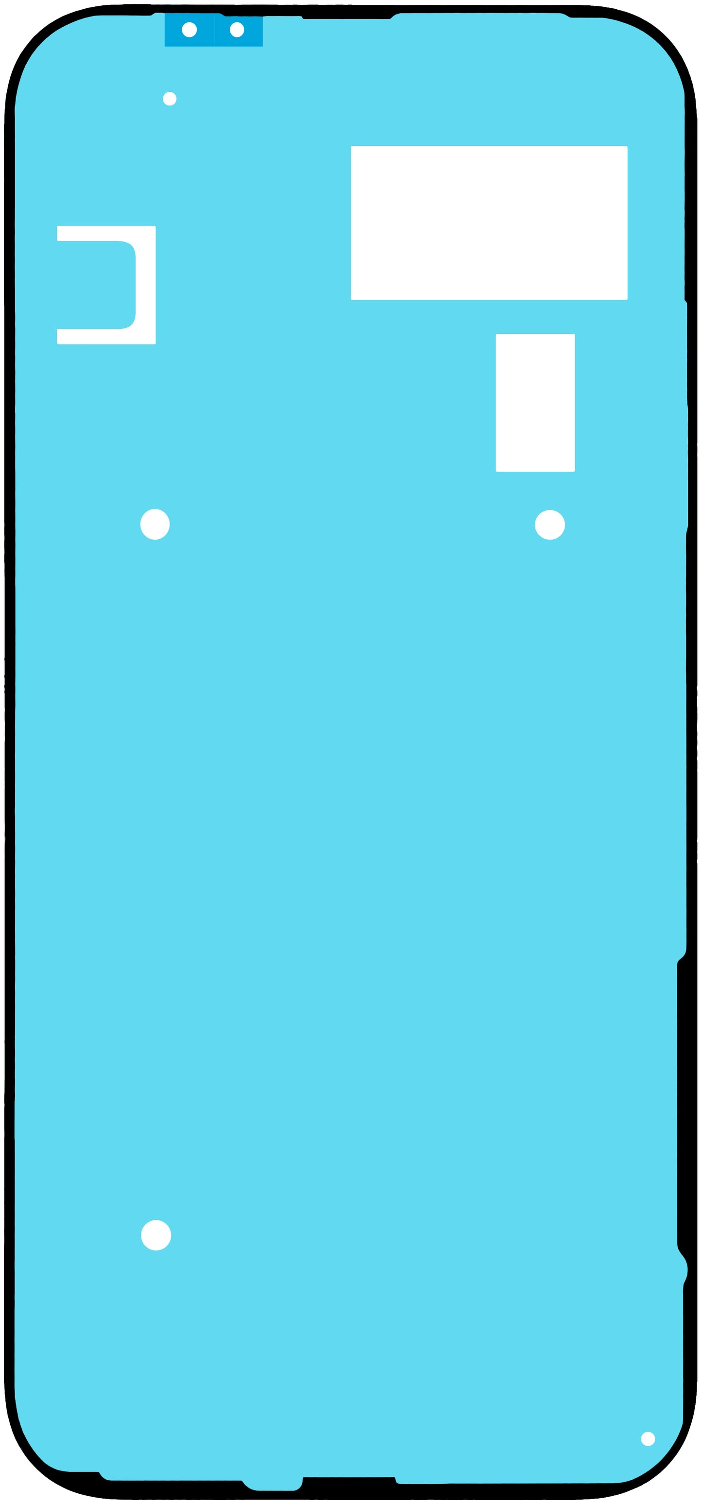 Lim för batterilucka Google Pixel 9a, Service Pack G806-12186-01