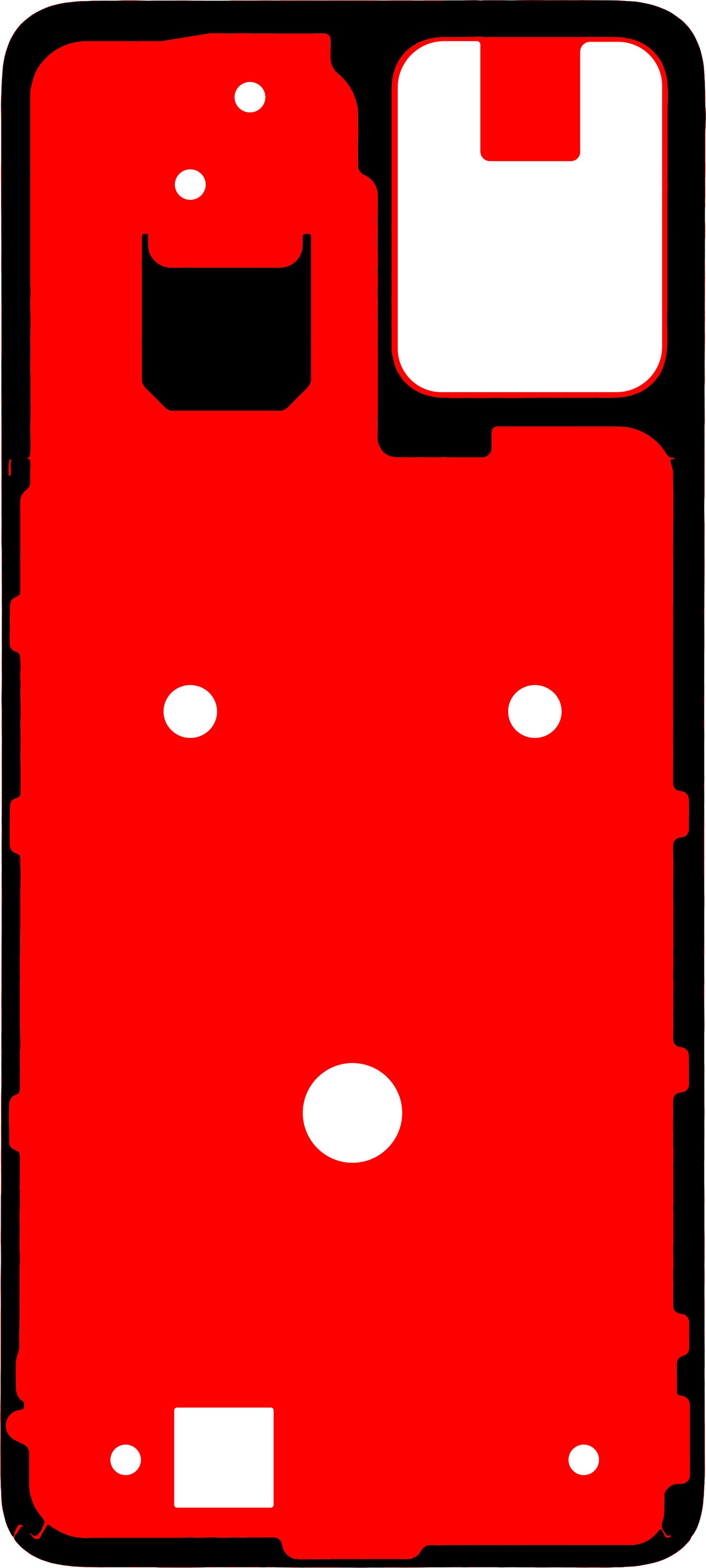 Lim för batterilucka Motorola Moto G13, Service Pack 5D78C22490