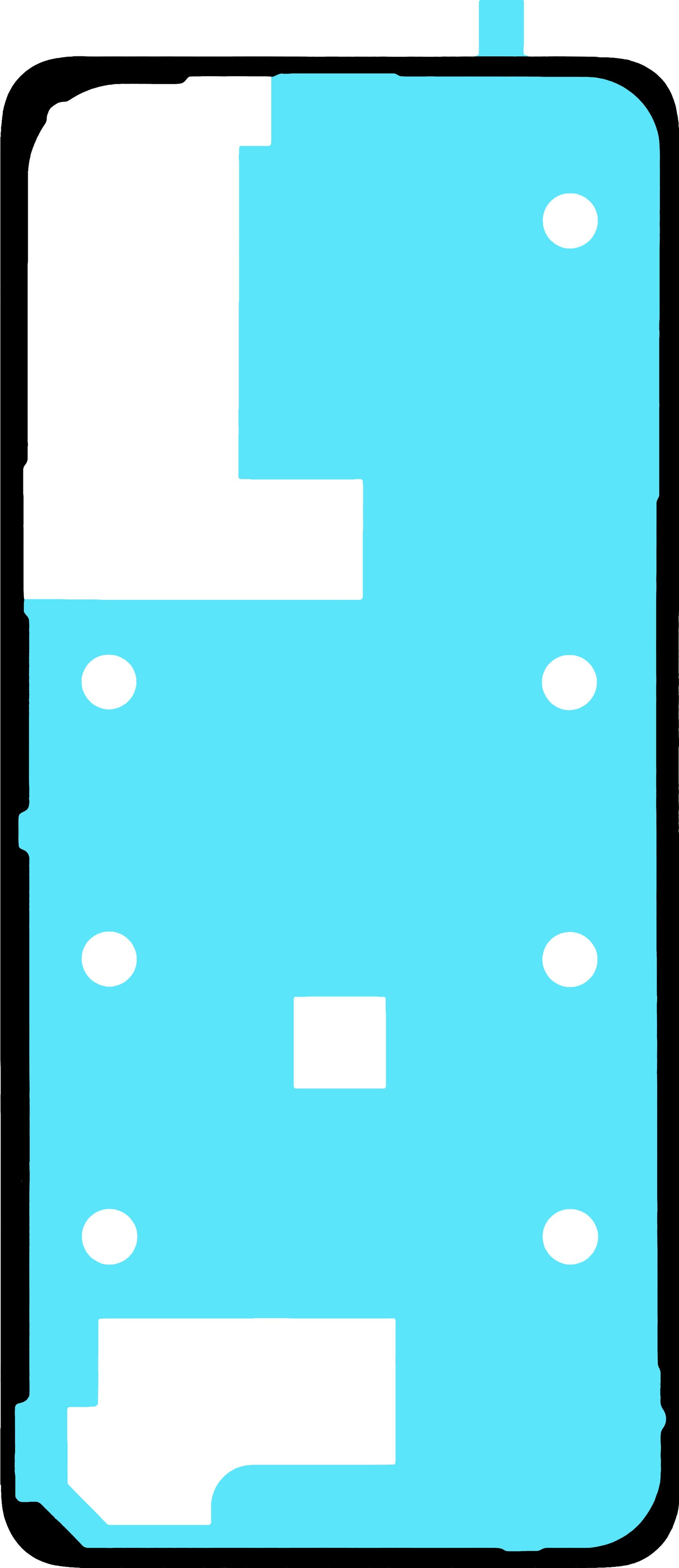 Lim för batterilucka Realme C65, Service Pack 612717000376