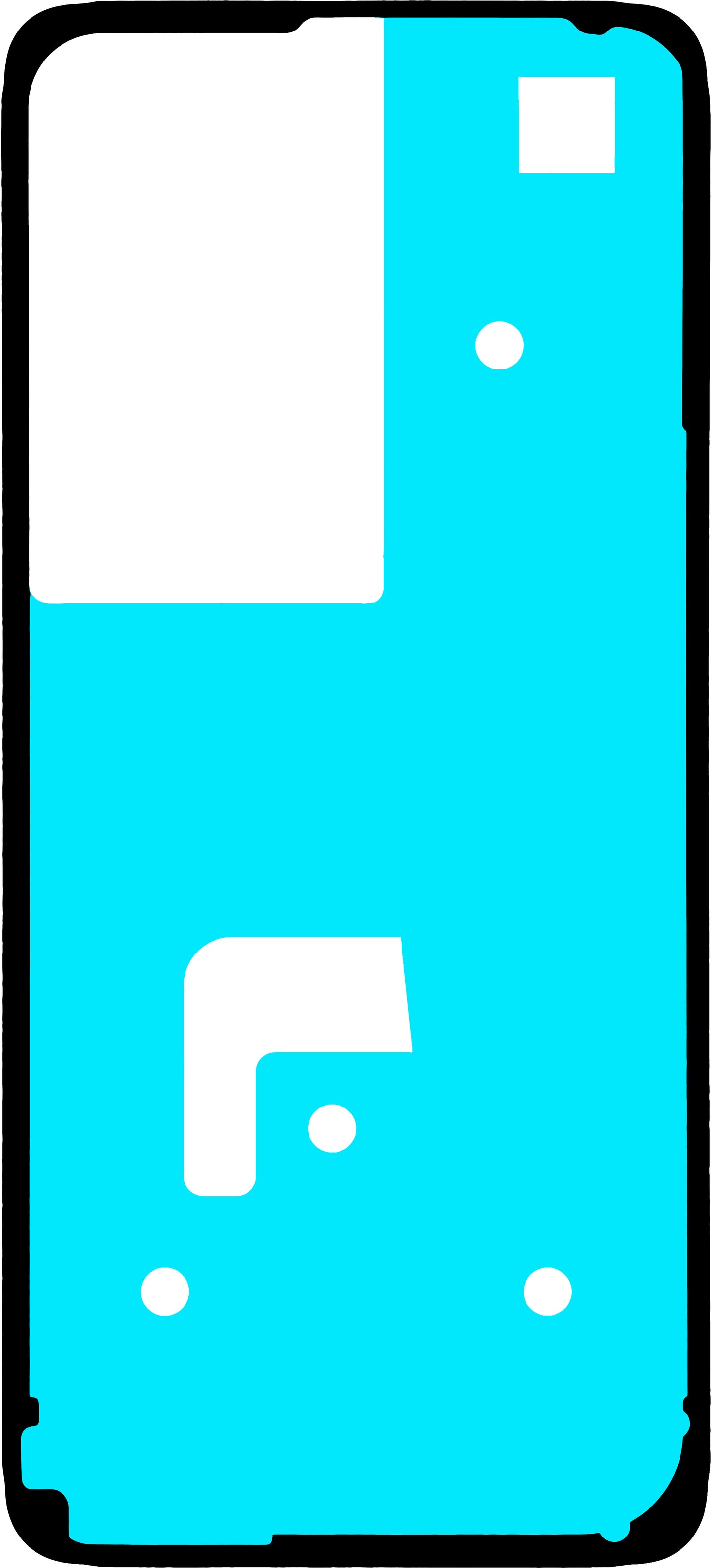 Lim för batterilucka Realme C75, Service Pack 612714001225