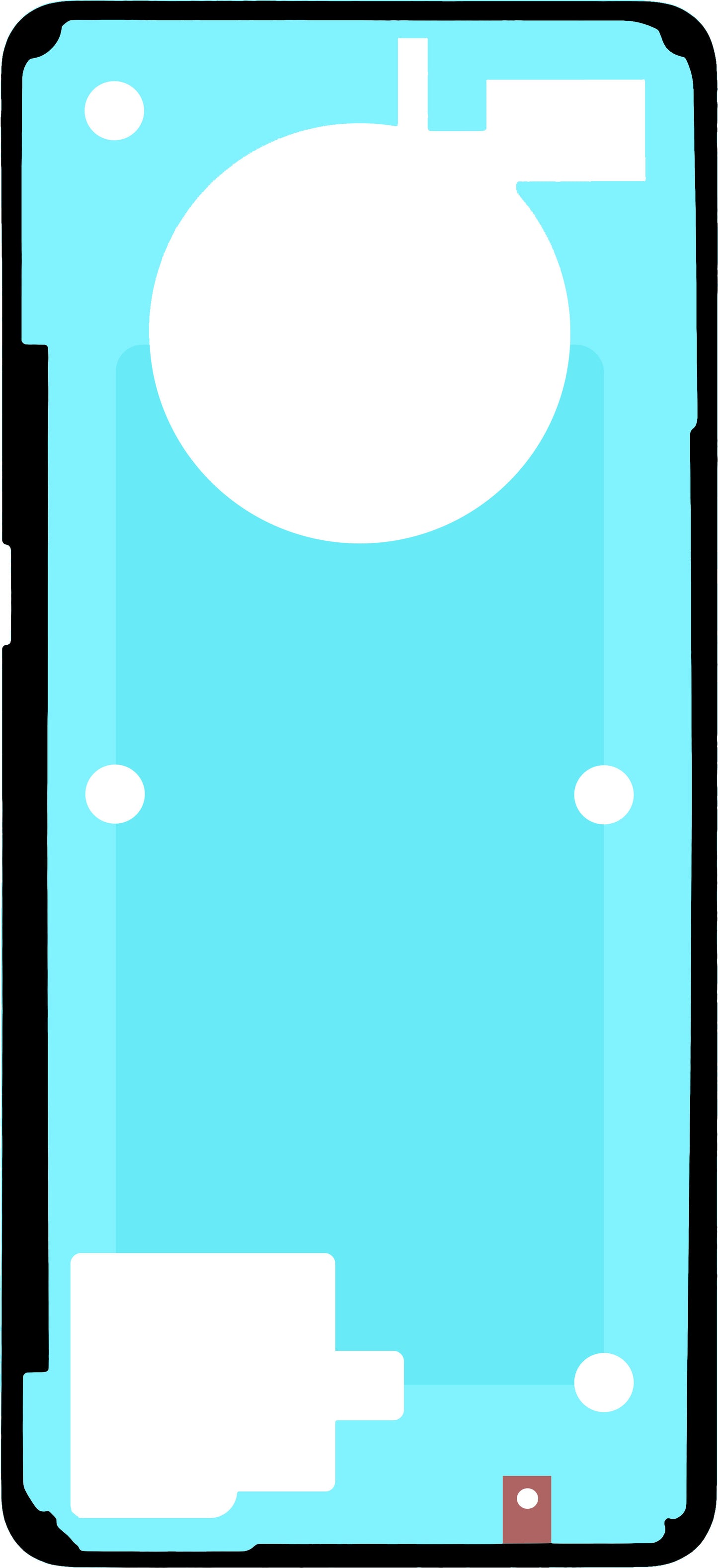 Lim för batterilucka Realme 14 Pro, Service Pack 612717000594