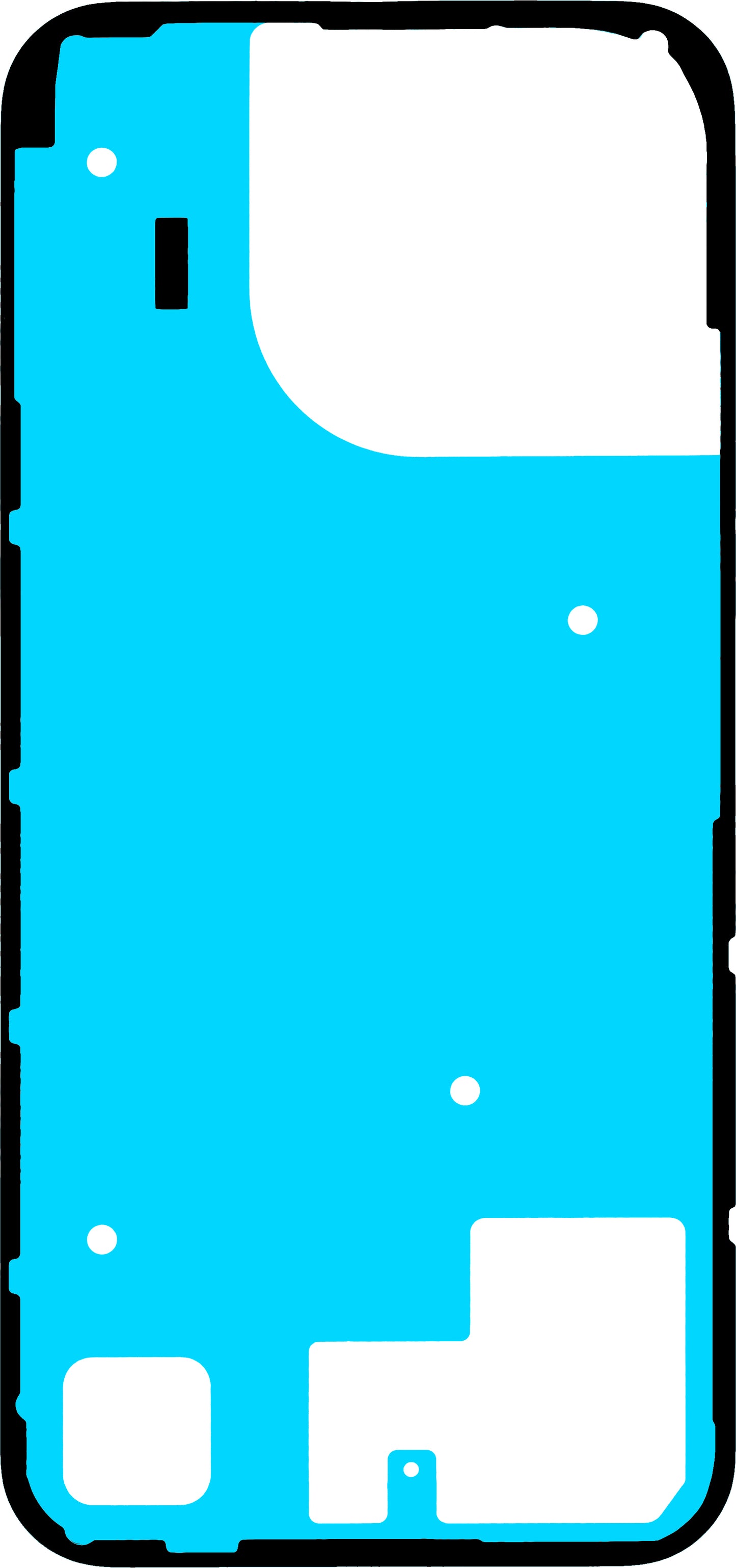 Lim för batterilucka Realme 16 Pro, Servicepaket 612717000999