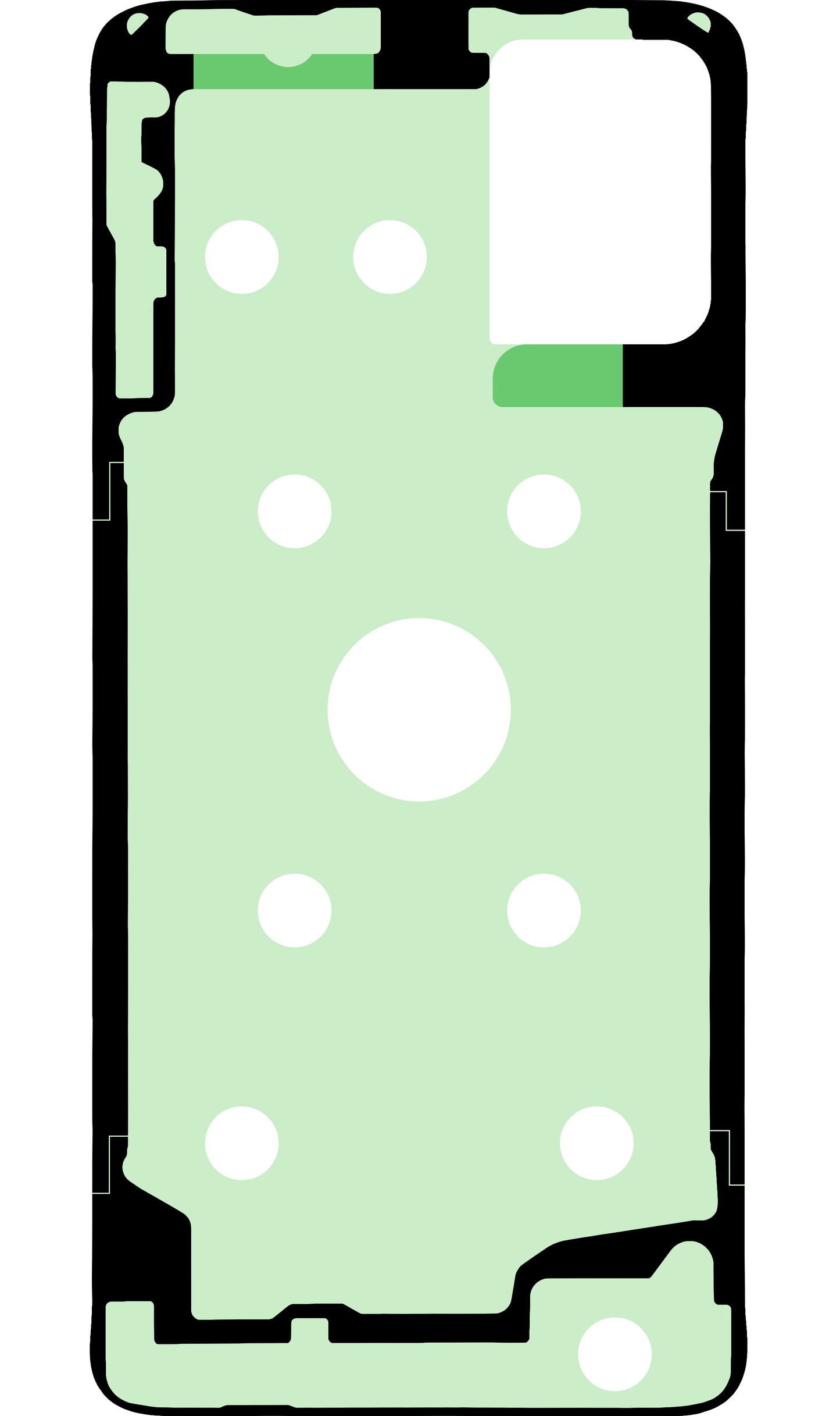 Samsung Galaxy A51 A515 Battery Cover Adhesive, Service Pack GH02-20014A