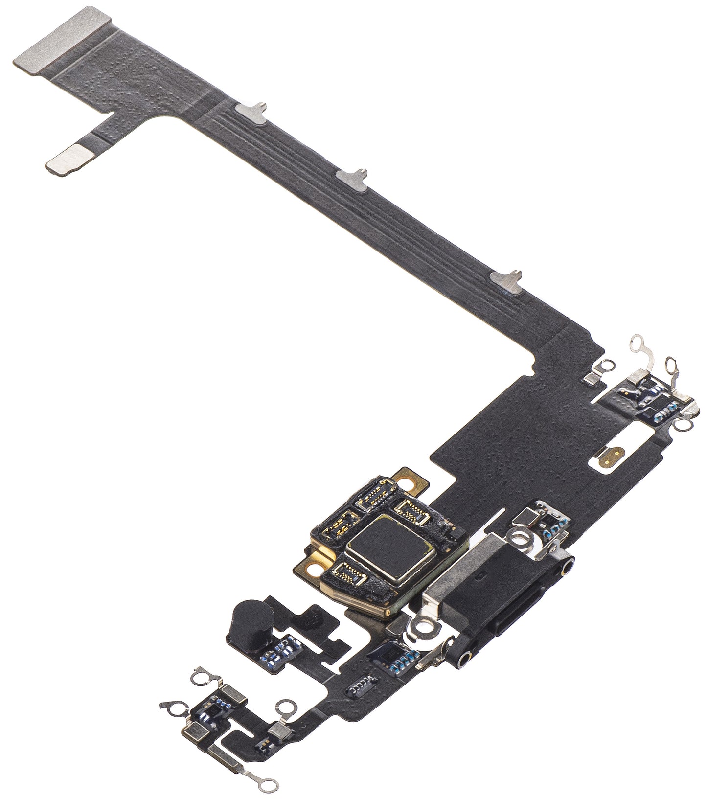 Pannband med laddningsanslutning - Apple iPhone 11 Pro Max Mikrofon, Svart