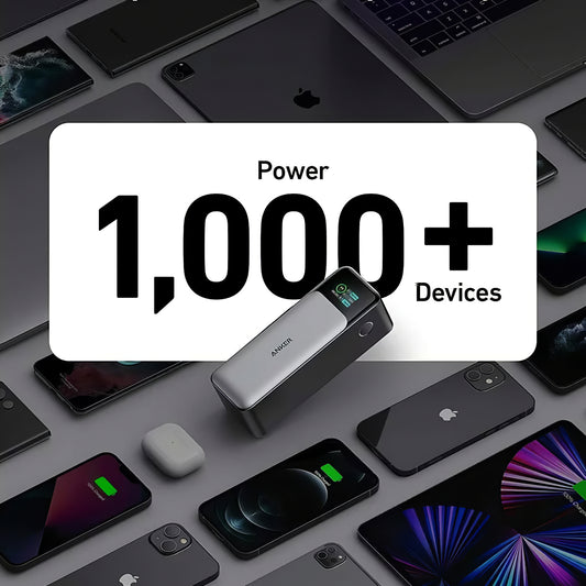 Anker 737 Externt batteri, 24000mAh, 140W, QC + PD, 1 x USB-A - 2 x USB-C, Svart A1289011