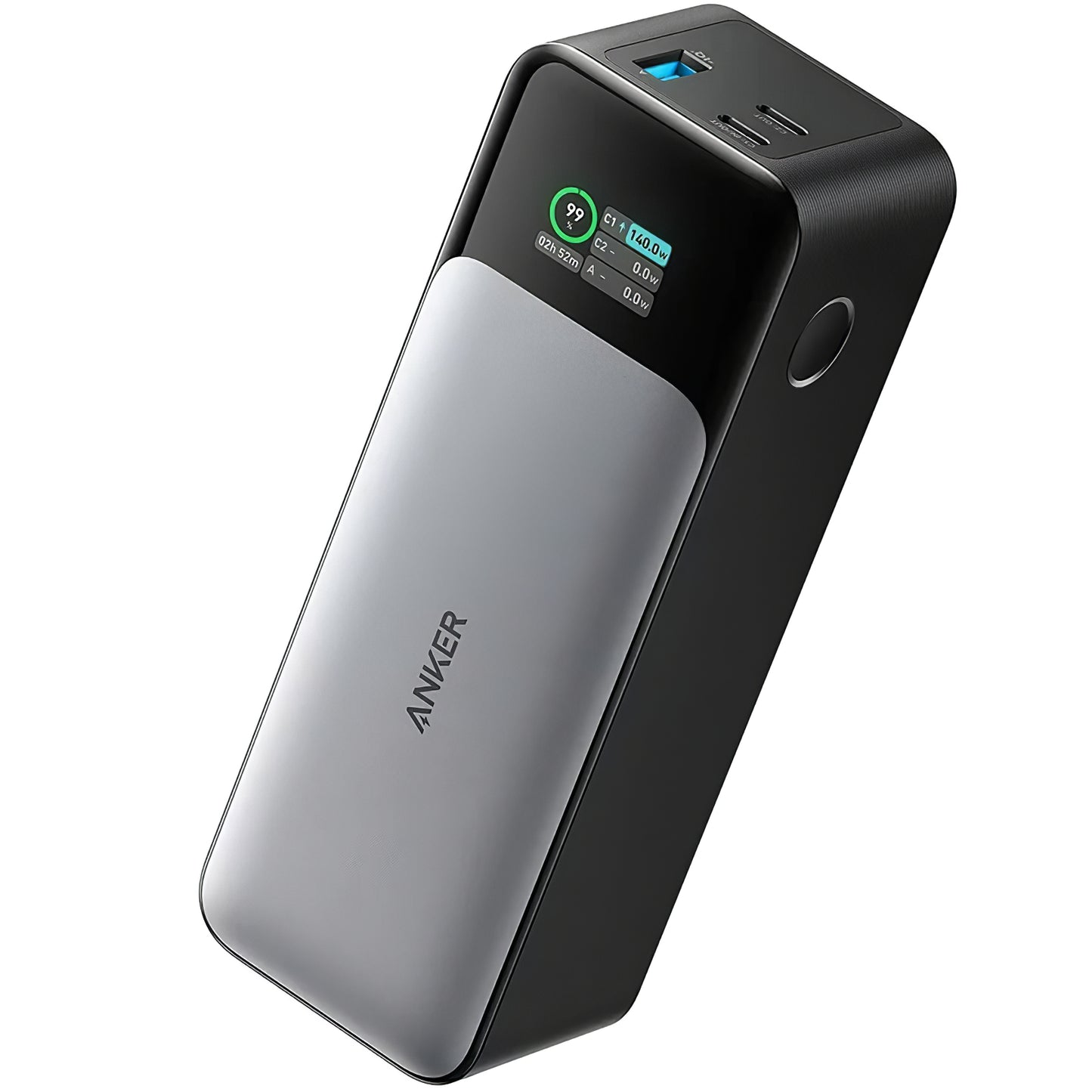 Anker 737 Externt batteri, 24000mAh, 140W, QC + PD, 1 x USB-A - 2 x USB-C, Svart A1289011