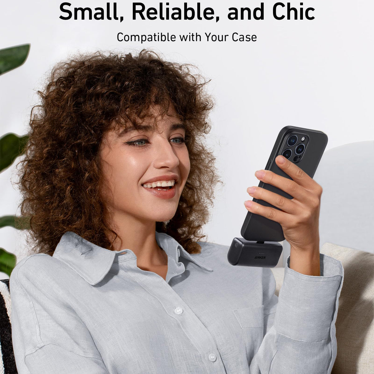 Externt batteri Anker Nano, 5000mAh, 22.5W, PD, 2 x USB-C, Svart A1653H11
