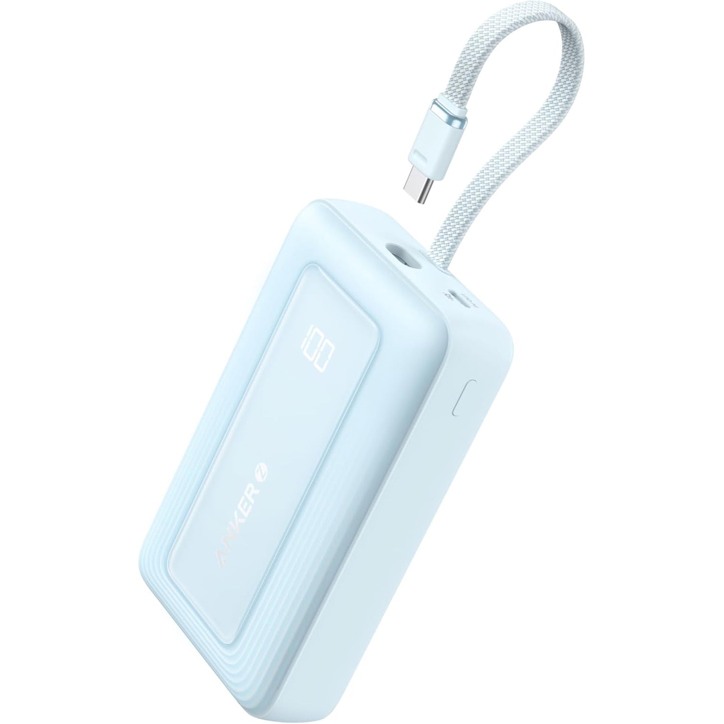 Externt batteri Anker Zolo, 20000mAh, 30W, QC + PD, 1 x USB-A - 2 x USB-C, Blå A1689031
