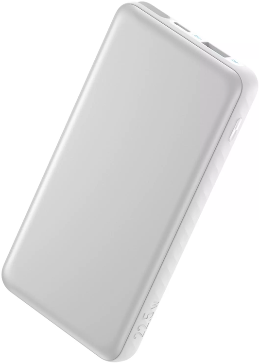 Externt batteri Anker Zolo, 10000mAh, 22.5W, QC + PD, 1 x USB-A - 2 x USB-C, Vit A110DH21