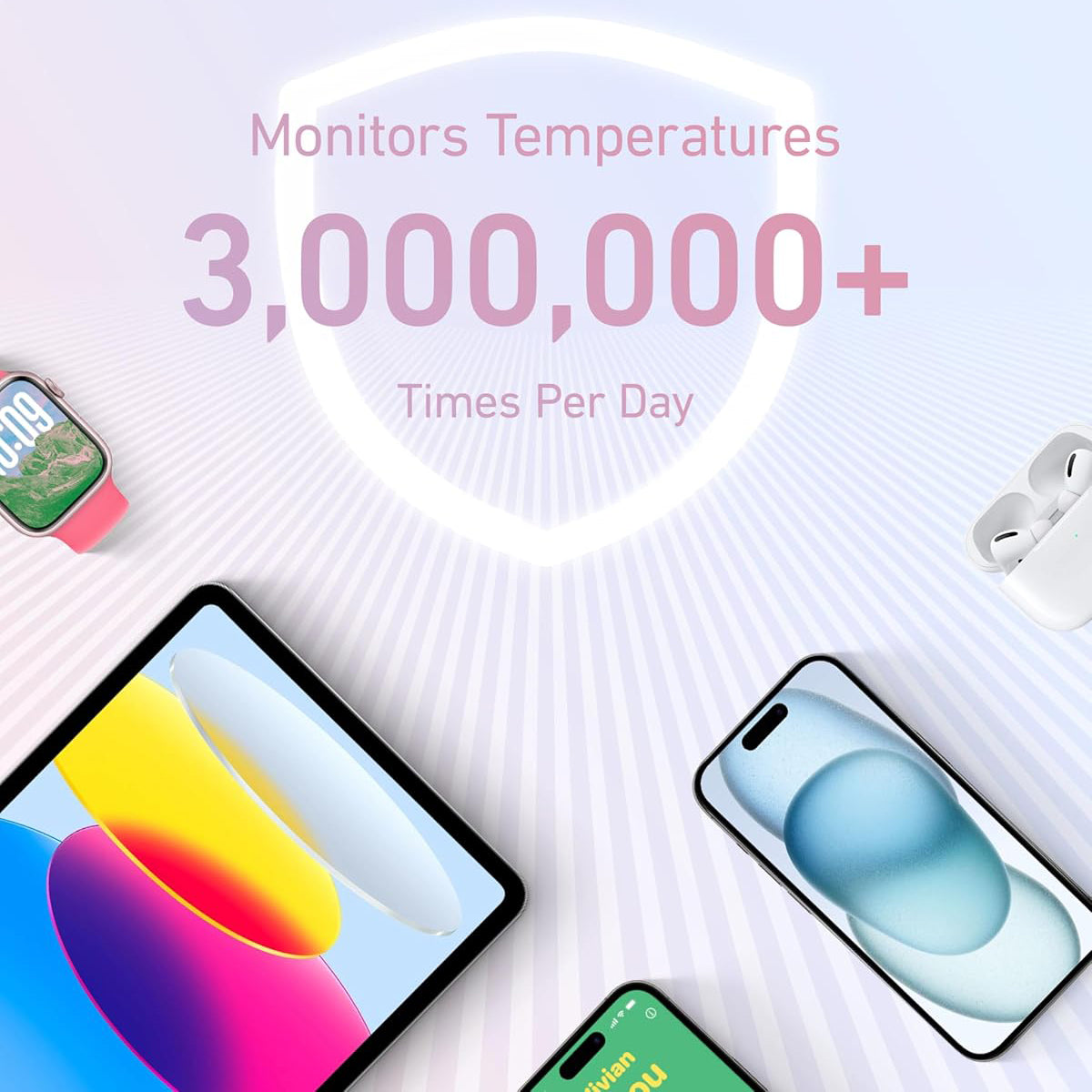 Externt batteri Anker Zolo, 20000mAh, 30W, QC + PD, 1 x USB-A - 2 x USB-C, Blå A1689031