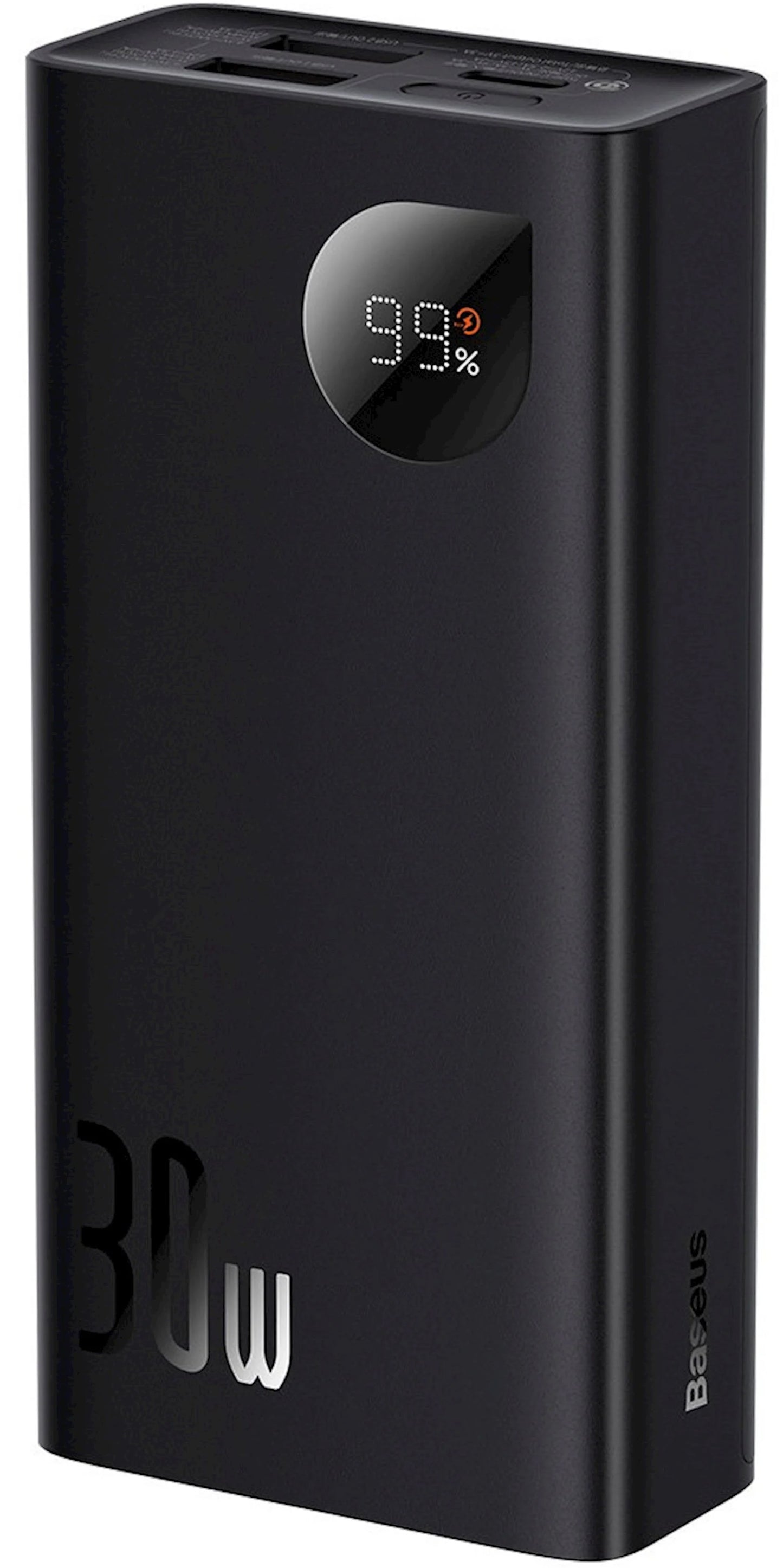 Extern batteri Baseus Adaman2, 10000mAh, 30W, QC + PD, 1 x USB-C - 2 x USB-A, Svart PPAD040101