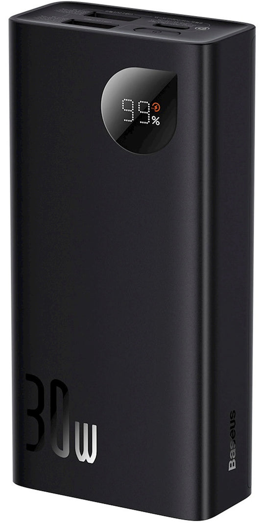 Extern batteri Baseus Adaman2, 10000mAh, 30W, QC + PD, 1 x USB-C - 2 x USB-A, Svart PPAD040101