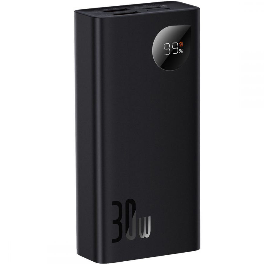 Extern batteri Baseus Adaman2, 10000mAh, 30W, QC + PD, 1 x USB-C - 2 x USB-A, Svart PPAD040101