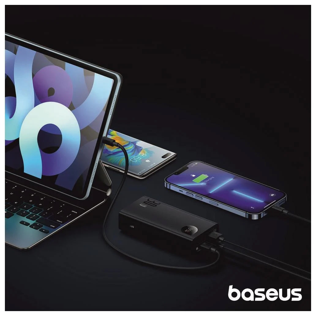 Extern batteri Baseus Adaman2, 10000mAh, 30W, QC + PD, 1 x USB-C - 2 x USB-A, Svart PPAD040101
