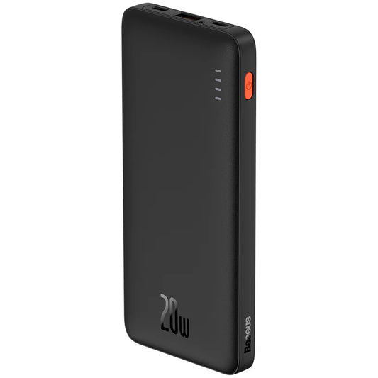 Baseus Airpow externt batteri, 10000mAh, 20W, QC + PD, 1 x USB-A - 1 x USB-C, svart PPQD090001