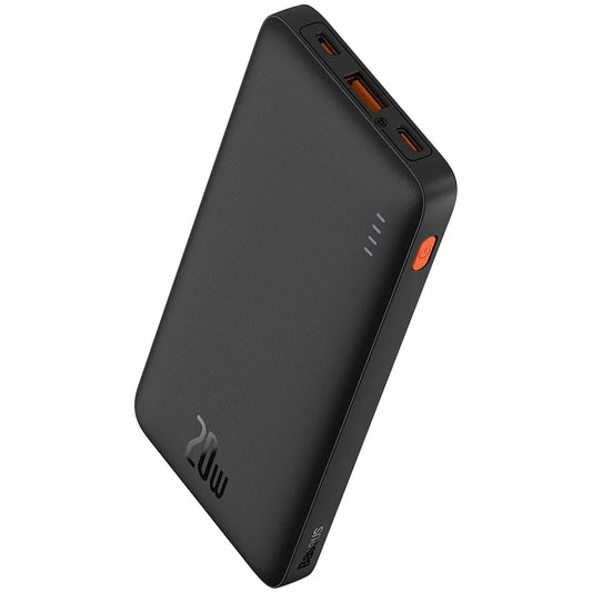 Baseus Airpow externt batteri, 10000mAh, 20W, QC + PD, 1 x USB-A - 1 x USB-C, svart PPQD090001