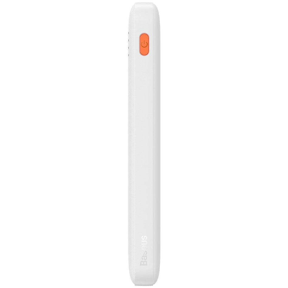 Extern batteri Baseus Airpow, 10000mAh, 20W, QC + PD, 1 x USB-A - 1 x USB-C, Vit