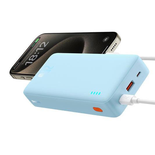 Extern batteri Baseus Airpow, 20000mAh, 20W, QC + PD, 1 x USB-A - 1 x USB-C, Blå P10022804313-00