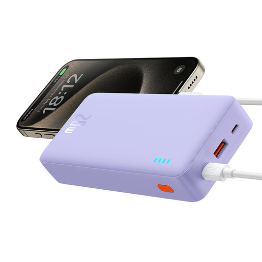 Extern batteri Baseus Airpow, 20000mAh, 20W, QC + PD, 1 x USB-A - 1 x USB-C, Lila P10022804513-00