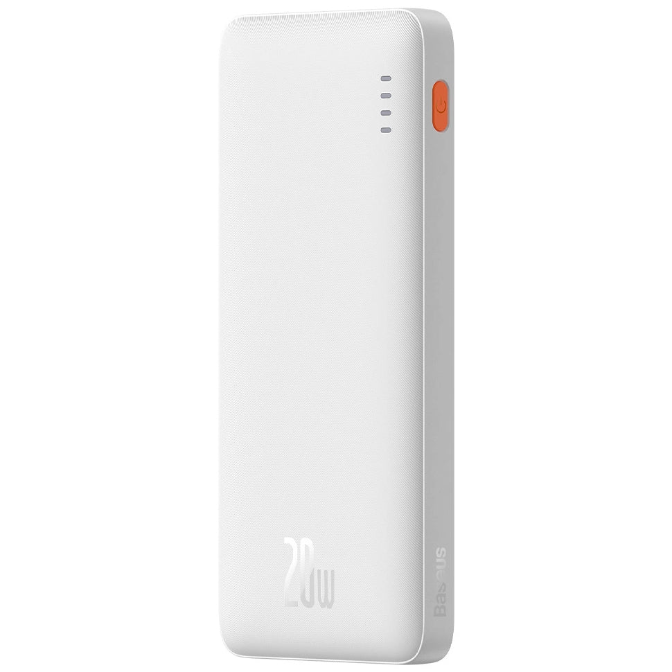 Extern batteri Baseus Airpow, 10000mAh, 20W, QC + PD, 1 x USB-A - 1 x USB-C, Vit