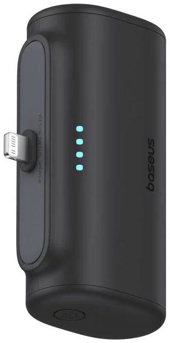 Extern batteri Baseus Compact, 5000mAh, 20W, PD, 1 x Lightning - 1 x USB-C, Svart P10068307113-00