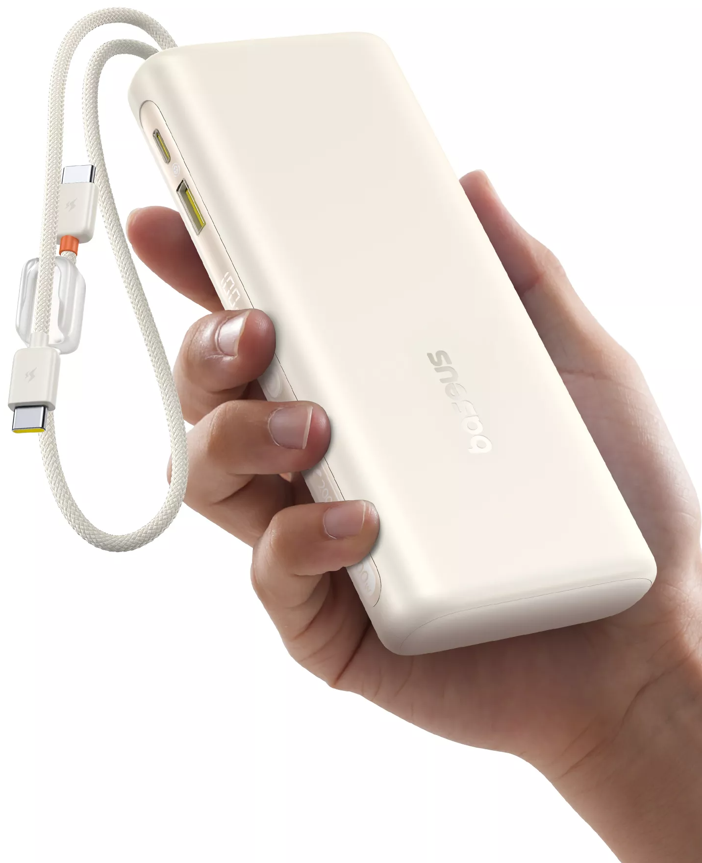 Externt Batteri Baseus EnerFill FC41, 20000mAh, 100W, QC + PD, 1 x USB-A - 3 x USB-C, Vit E0028N04