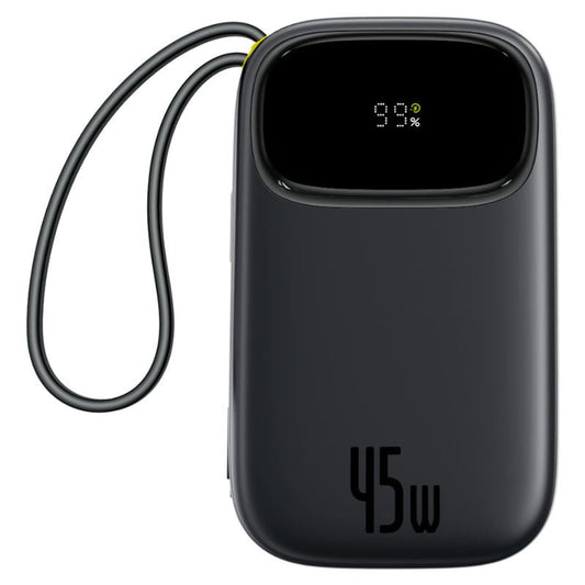 Externt batteri Baseus EnerFill FC31 Qpow 3, 10000mAh, 45W, QC + PD, 1 x USB-A - 3 x USB-C, Svart P10082102123-00