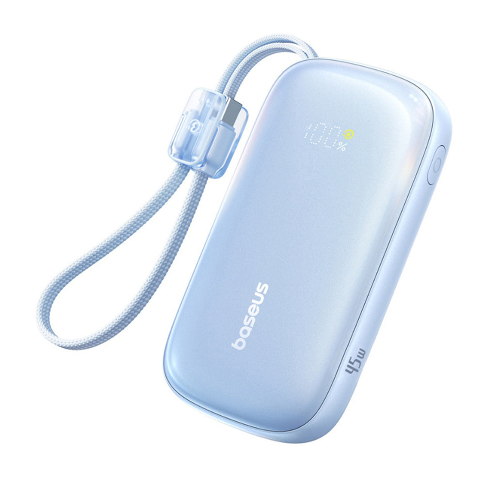 Extern batteri Baseus EnerFill FC21 Qpow 3 Ultra, 10000mAh, 45W, QC + PD, 1 x USB-A - 1 x USB-C, Blå E0027Q03