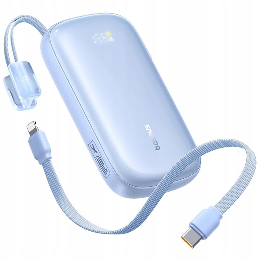 Extern batteri Baseus EnerFill FC21 Qpow 3 Ultra, 10000mAh, 45W, QC + PD, 1 x USB-A - 1 x USB-C, Blå E0027Q03