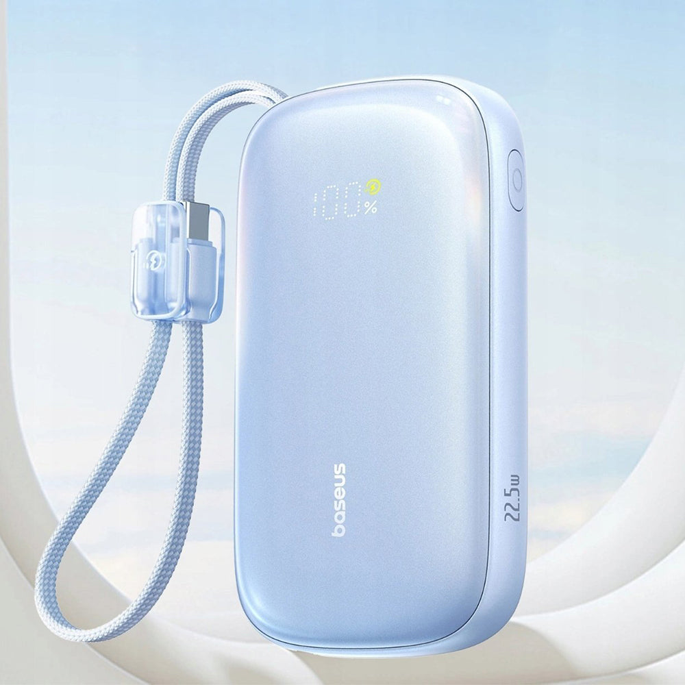 Extern batteri Baseus EnerFill FC21 Qpow 3 Ultra, 10000mAh, 45W, QC + PD, 1 x USB-A - 1 x USB-C, Blå E0027Q03