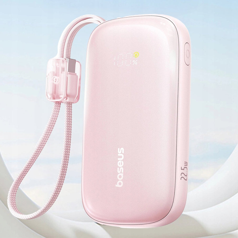 Extern batteri Baseus EnerFill FC21 Qpow 3 Ultra, 10000mAh, 45W, QC + PD, 1 x USB-A - 1 x USB-C, Rosa E0027Q02