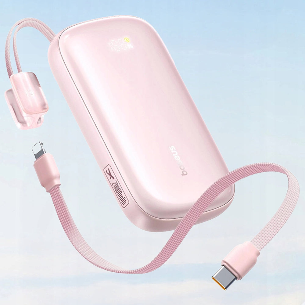 Extern batteri Baseus EnerFill FC21 Qpow 3 Ultra, 10000mAh, 45W, QC + PD, 1 x USB-A - 1 x USB-C, Rosa E0027Q02