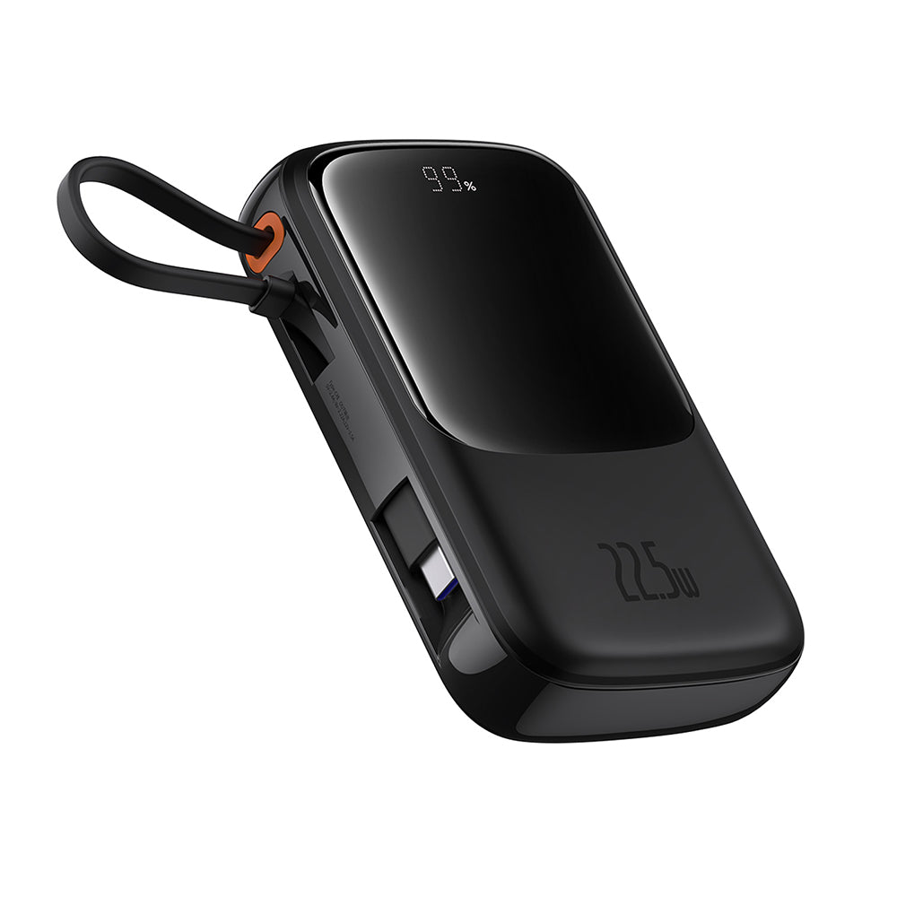 Extern batteri Baseus Qpow Pro+, 10000mAh, 22.5W, QC + PD, 1 x USB-A - 2 x USB-C, Svart P10067101113-00