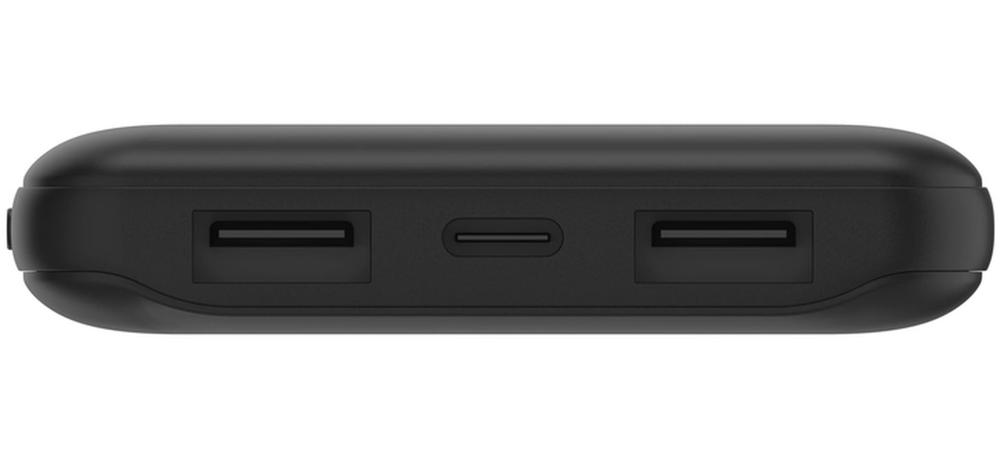 Belkin BoostCharge Extern Batteri, 10000mAh, 15W, 1 x USB-C - 2 x USB-A, Svart BPB011btBK
