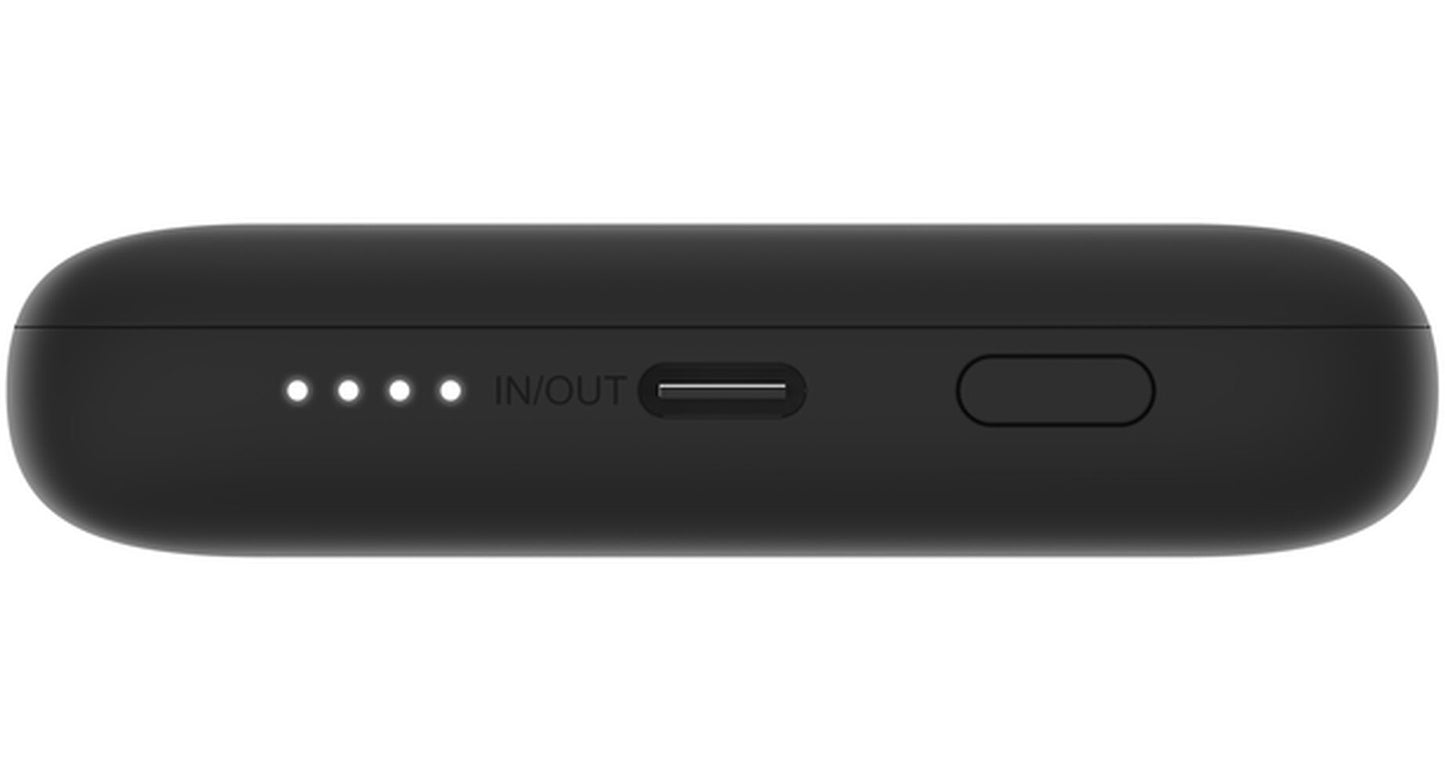Belkin BoostCharge Plus Extern Batteri, 10000mAh, 23W, QC + PD, 1 x Lightning - 2 x USB-C, Svart BPB006btBLK
