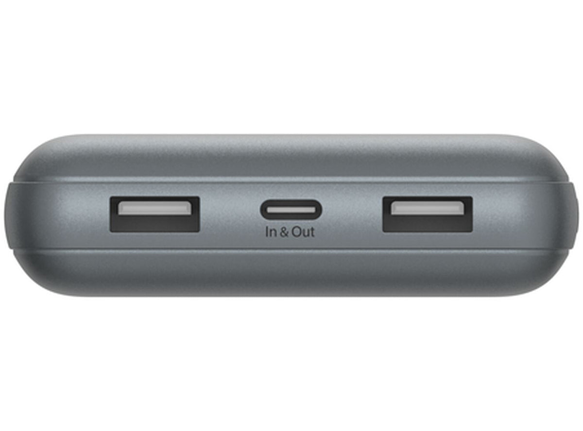Belkin BoostCharge Pro Extern Batteri, 20000mAh, 15W, 1 x USB-C - 2 x USB-A, Grå BPB012btGY