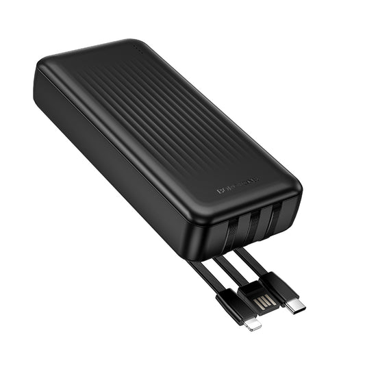 Extern batteri Borofone BJ79 Clever, 20000mAh, 10W, 1 x Lightning - 1 x USB-A - 1 x USB-C, Svart