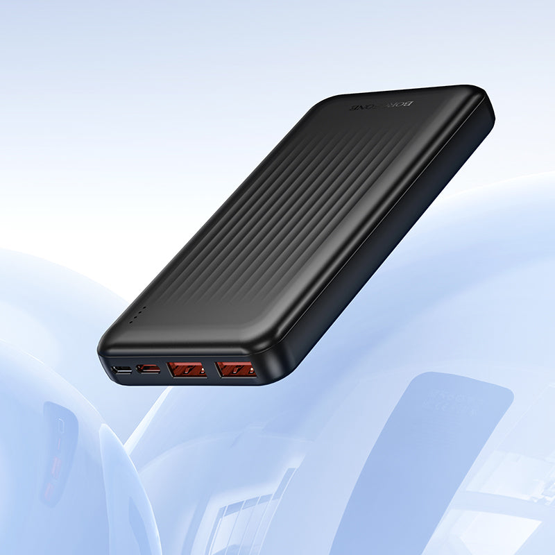 Extern batteri Borofone BJ80A Clever, 10000mAh, 22.5W, QC + PD, 1 x USB-C - 2 x USB-A, Svart