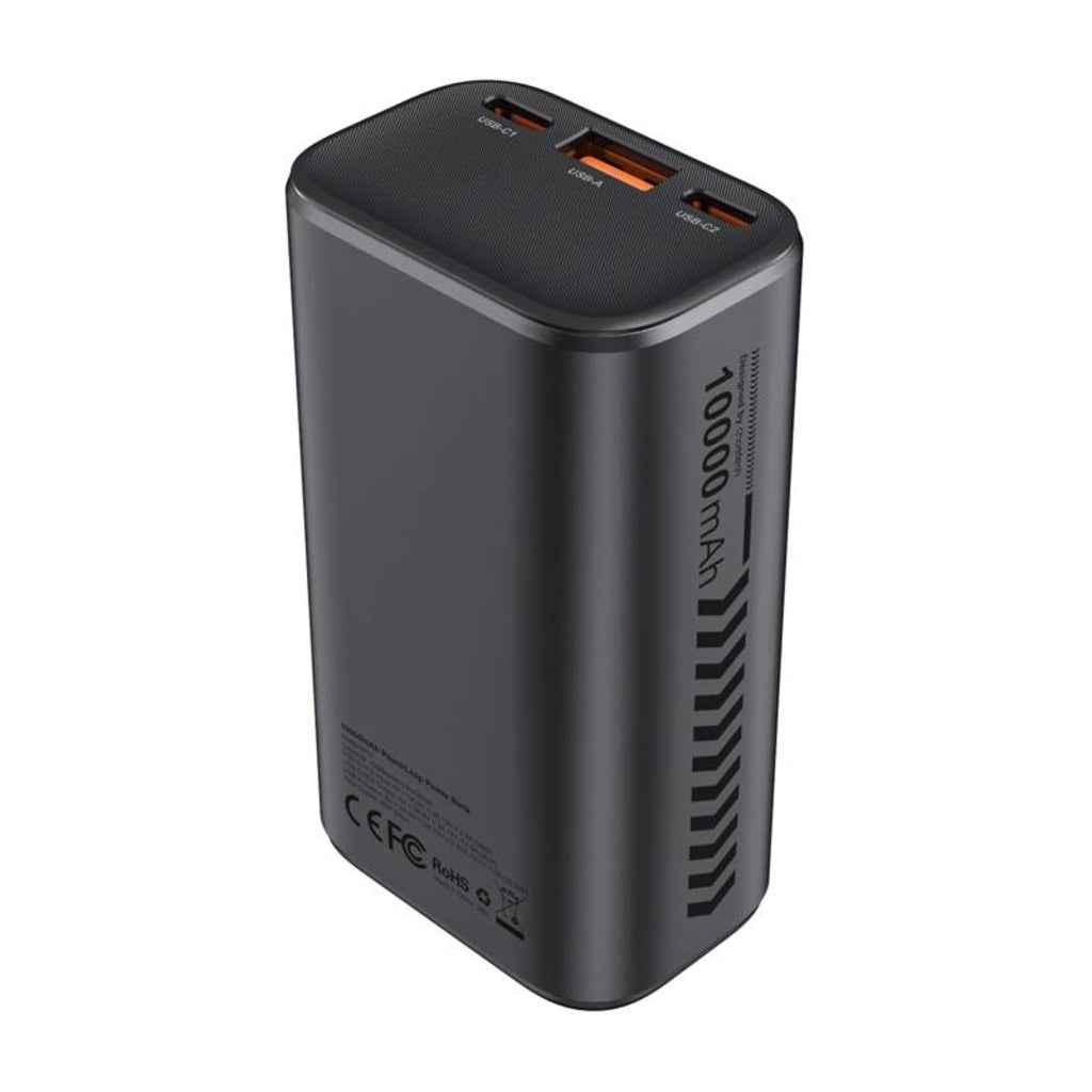 Extern batteri Choetech B701, 10000mAh, 30W, QC + PD, 1 x USB-A - 2 x USB-C, Svart