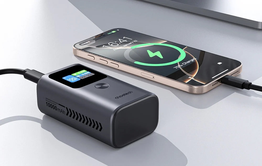 Extern batteri Choetech B701, 10000mAh, 30W, QC + PD, 1 x USB-A - 2 x USB-C, Svart
