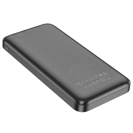 Extern batteri HOCO J101, 10000mAh, 22.5W, QC + PD, 1 x USB-C - 2 x USB-A, Svart