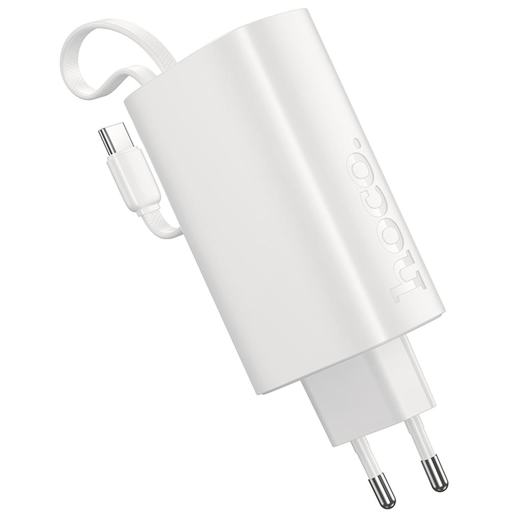 HOCO J148 2-i-1 powerbank, 5000 mAh, 20 W, PD, 2 x USB-C, vit