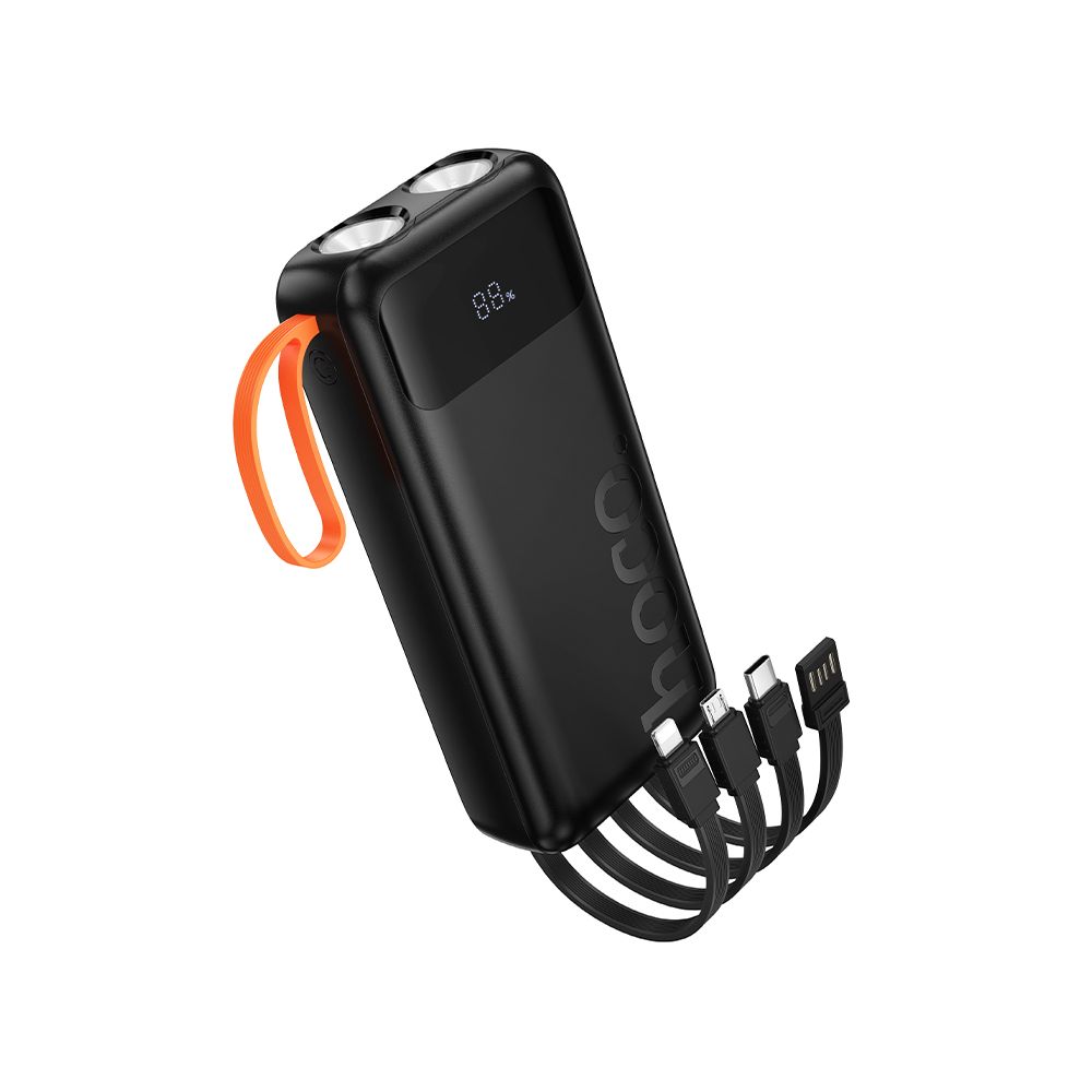 Extern batteri HOCO J151A, 20000mAh, 10W, 1 x Lightning - 1 x microUSB - 1 x USB-A - 1 x USB-C, Svart